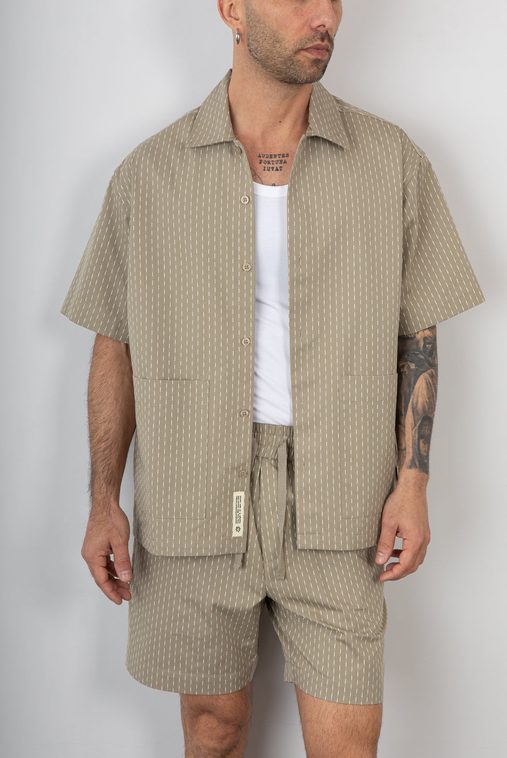 Camicia WOODBIRD-2616-703 STONE