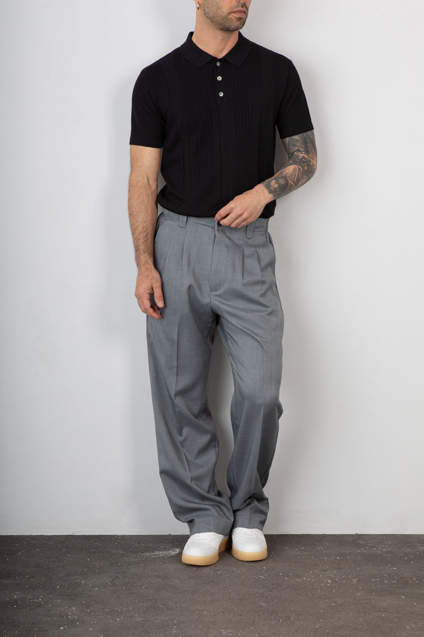 Pantalone palazzo SQUAD - BARRA GRIGIO