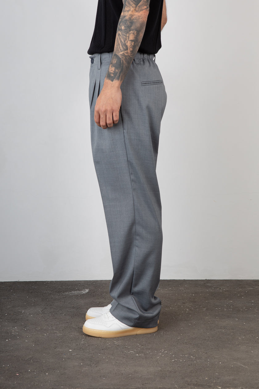 Pantalone palazzo SQUAD - BARRA GRIGIO