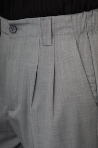 Pantalone palazzo SQUAD - BARRA GRIGIO