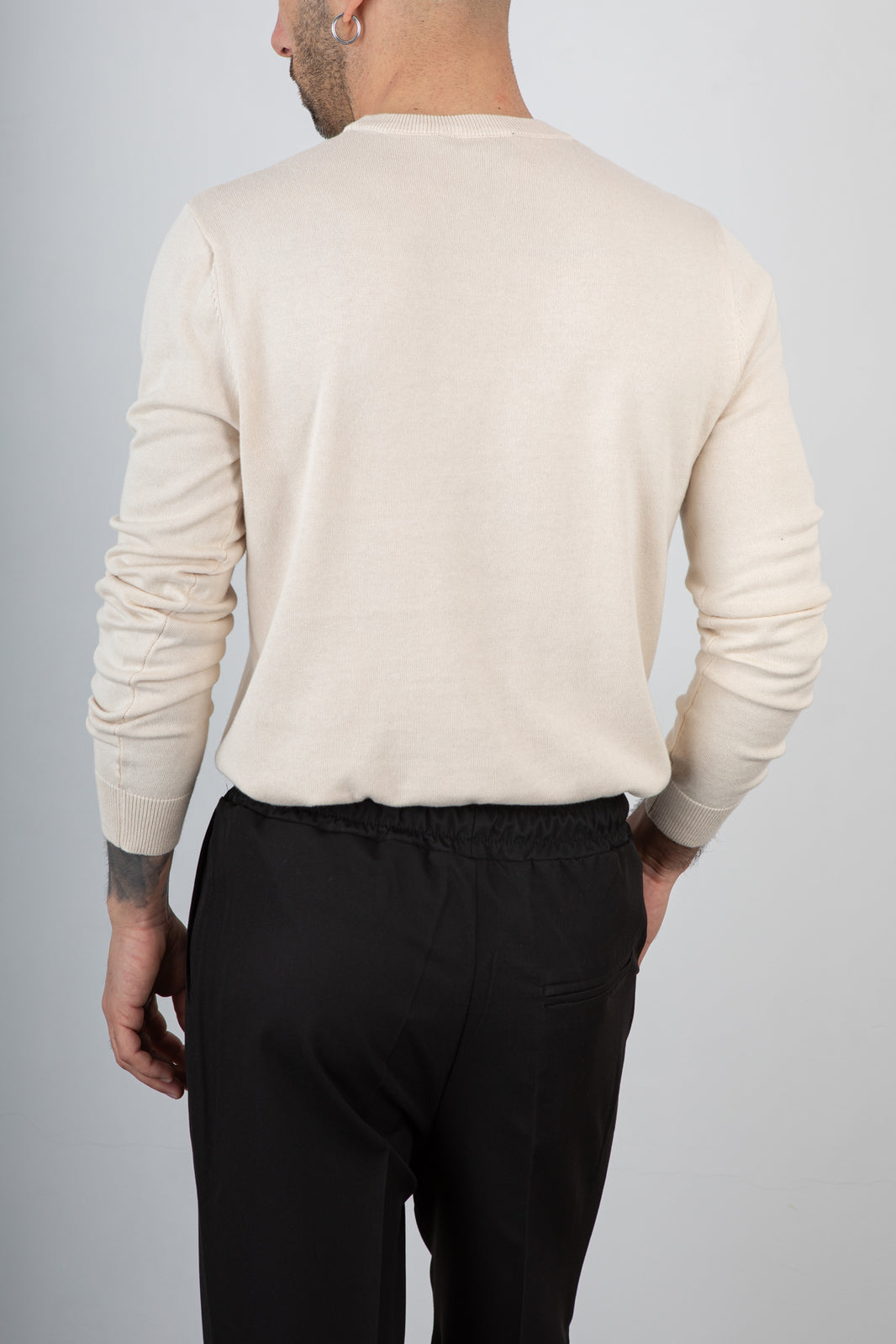 Maglia girocollo TELAMIRA-MV009 BEIGE