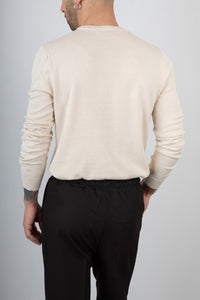 Maglia girocollo TELAMIRA-MV009 BEIGE