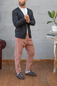 Cardigan a trecce GIANNI LUPO - NERO GL35059