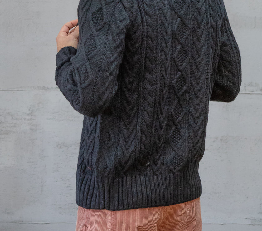 Cardigan a trecce GIANNI LUPO - NERO GL35059