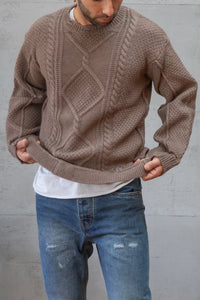Maglione lavorato GIANNI LUPO - CAMMELLO GL33716