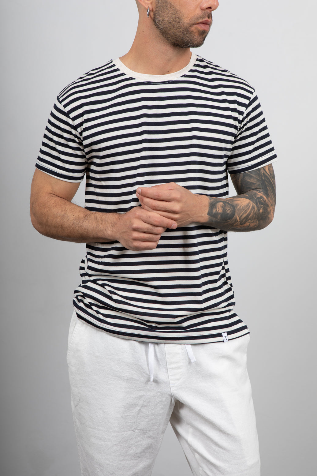 0VER-D STRIPED T-SHIRT-OE1S2S4T41