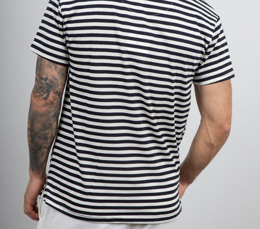 0VER-D STRIPED T-SHIRT-OE1S2S4T41