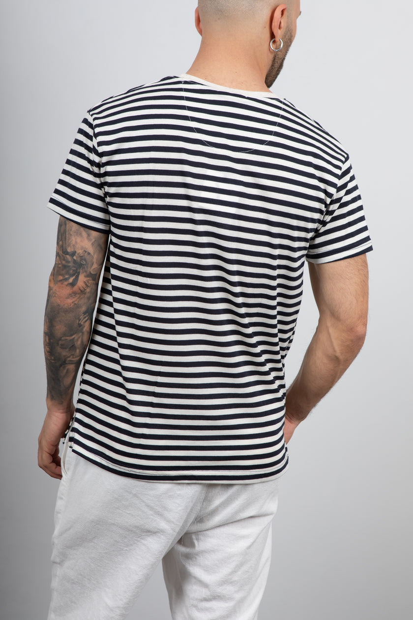 0VER-D STRIPED T-SHIRT-OE1S2S4T41