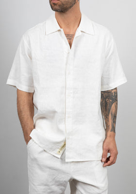 Camicia bowling WOODBIRD - 2416-722 OFF WHITE