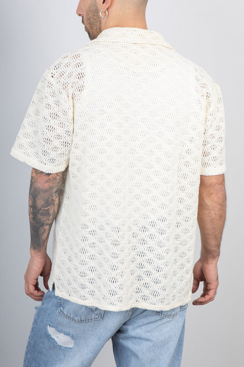 Camicia Crochet ANERKJENDT-902262 TOFU