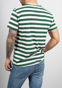 BERNA STRIPED GREEN/ CREAM T-SHIRT-223289