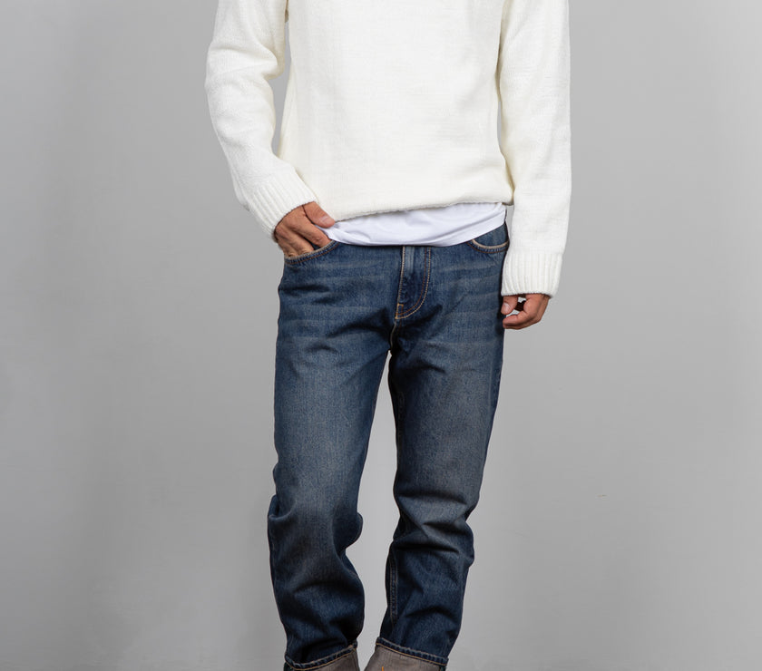 Maglione in ciniglia SQUAD2 - PANNA MA424