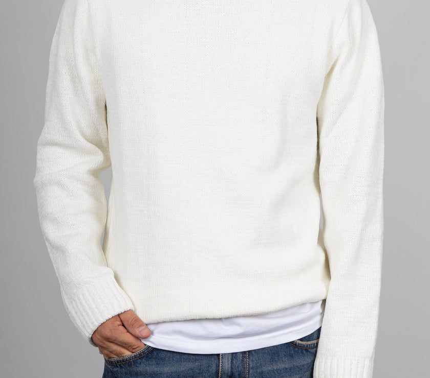 Maglione in ciniglia SQUAD2 - PANNA MA424