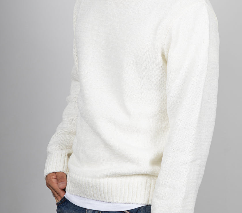 Maglione in ciniglia SQUAD2 - PANNA MA424