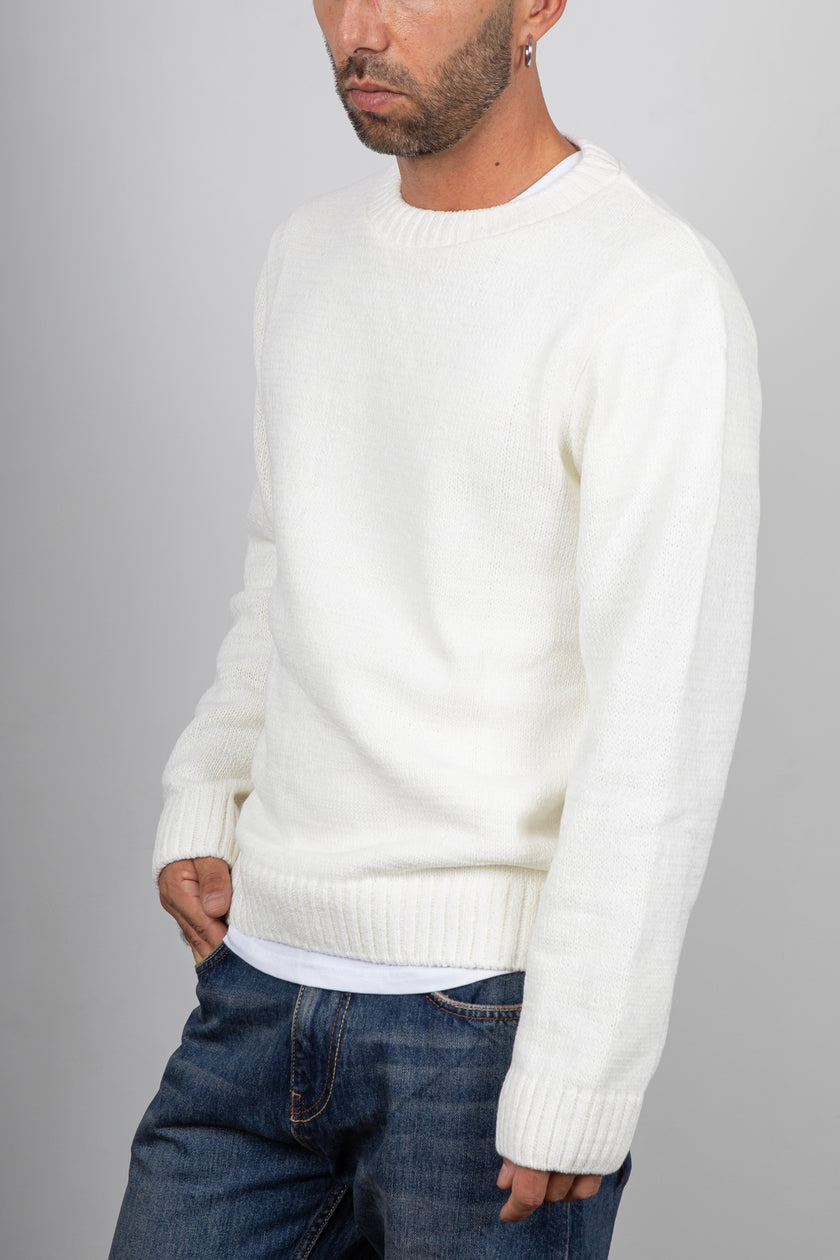 Maglione in ciniglia SQUAD2 - PANNA MA424