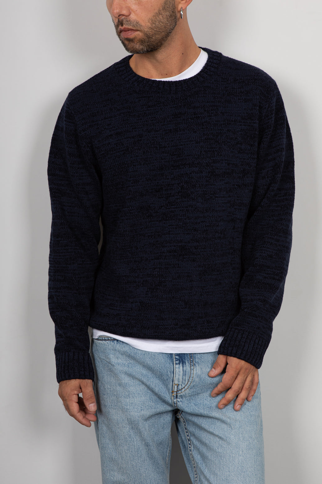 Maglione in ciniglia SQUAD2 - BLU SCURO MA424