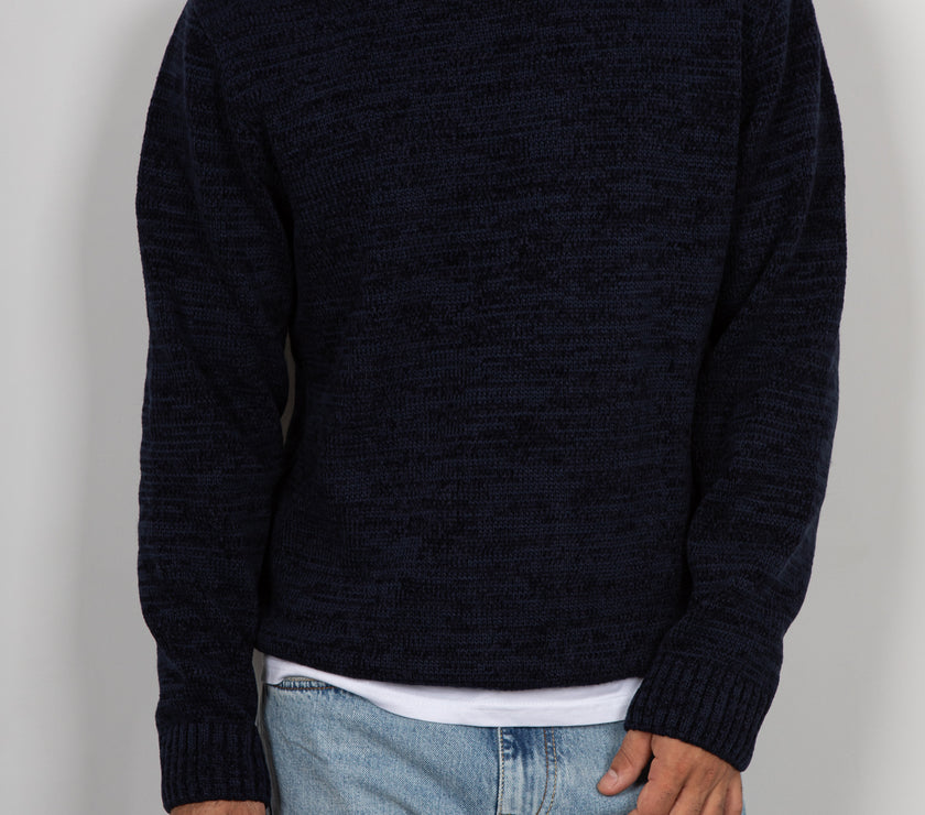 Maglione in ciniglia SQUAD2 - BLU SCURO MA424