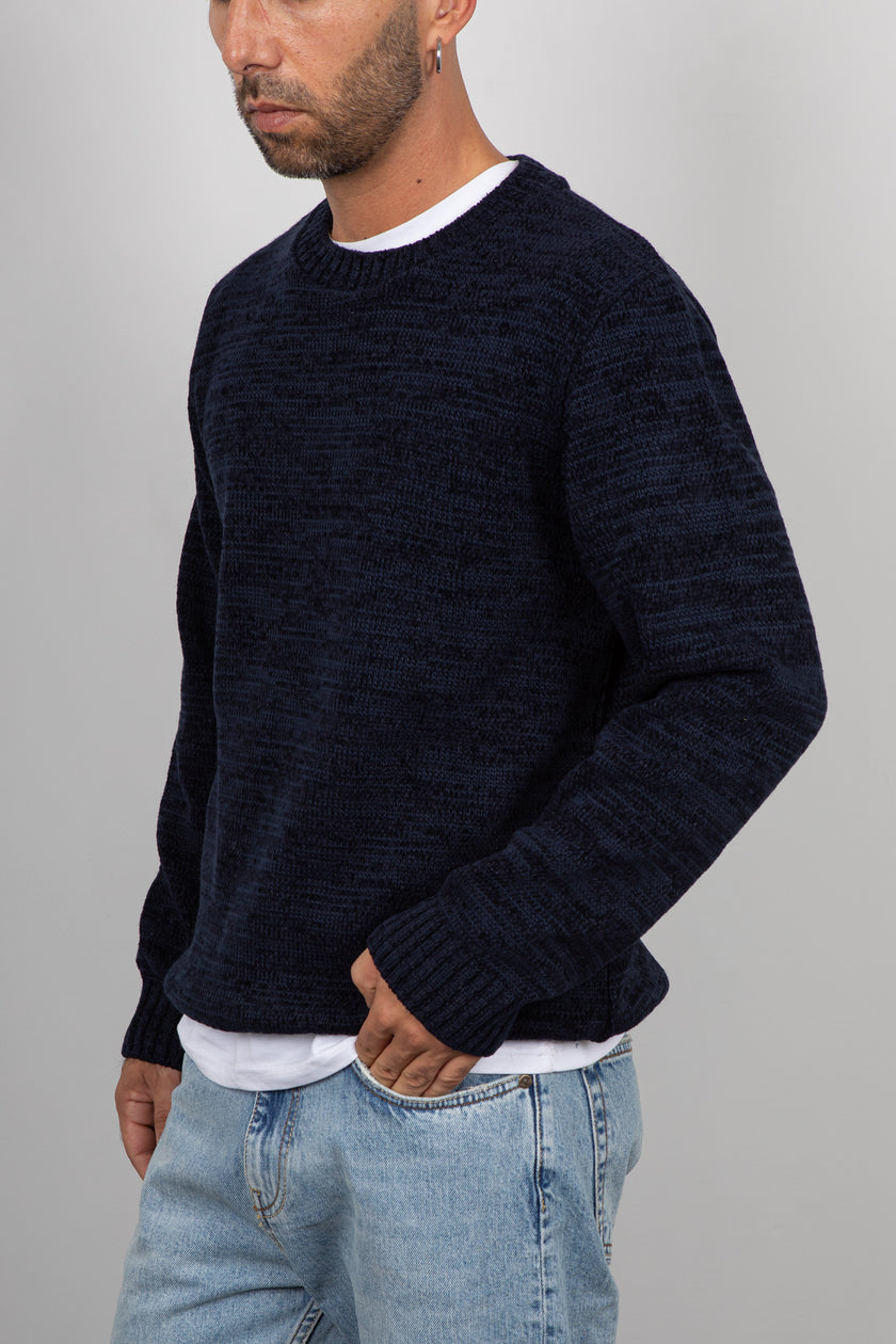 Maglione in ciniglia SQUAD2 - BLU SCURO MA424