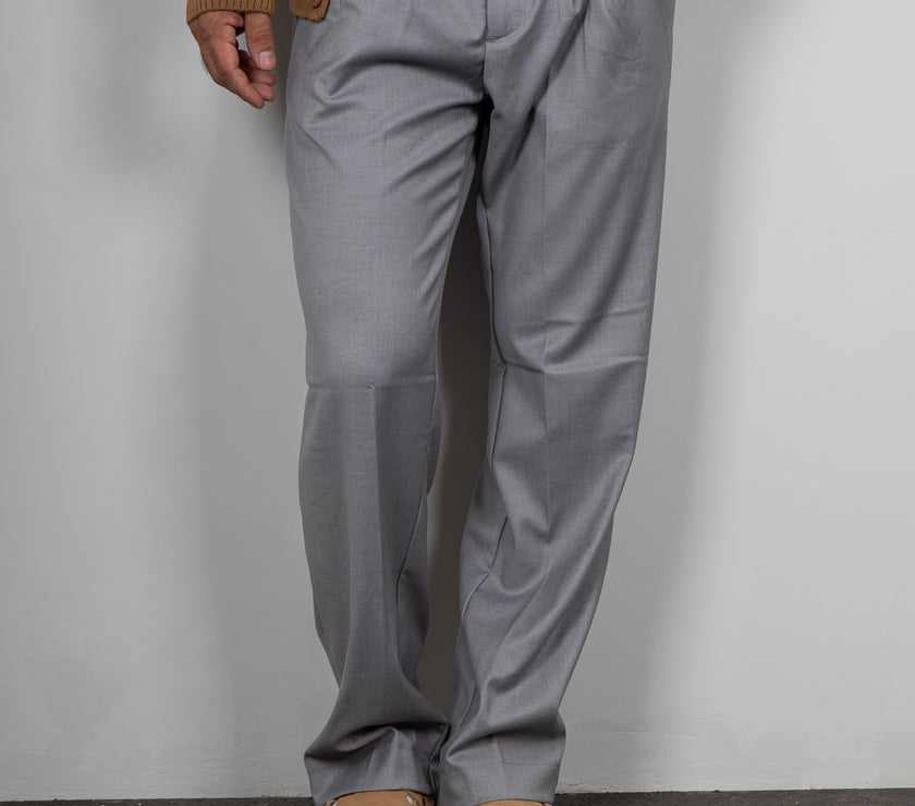 Pantalone palazzo SQUAD - GRIGIO CH BARRA