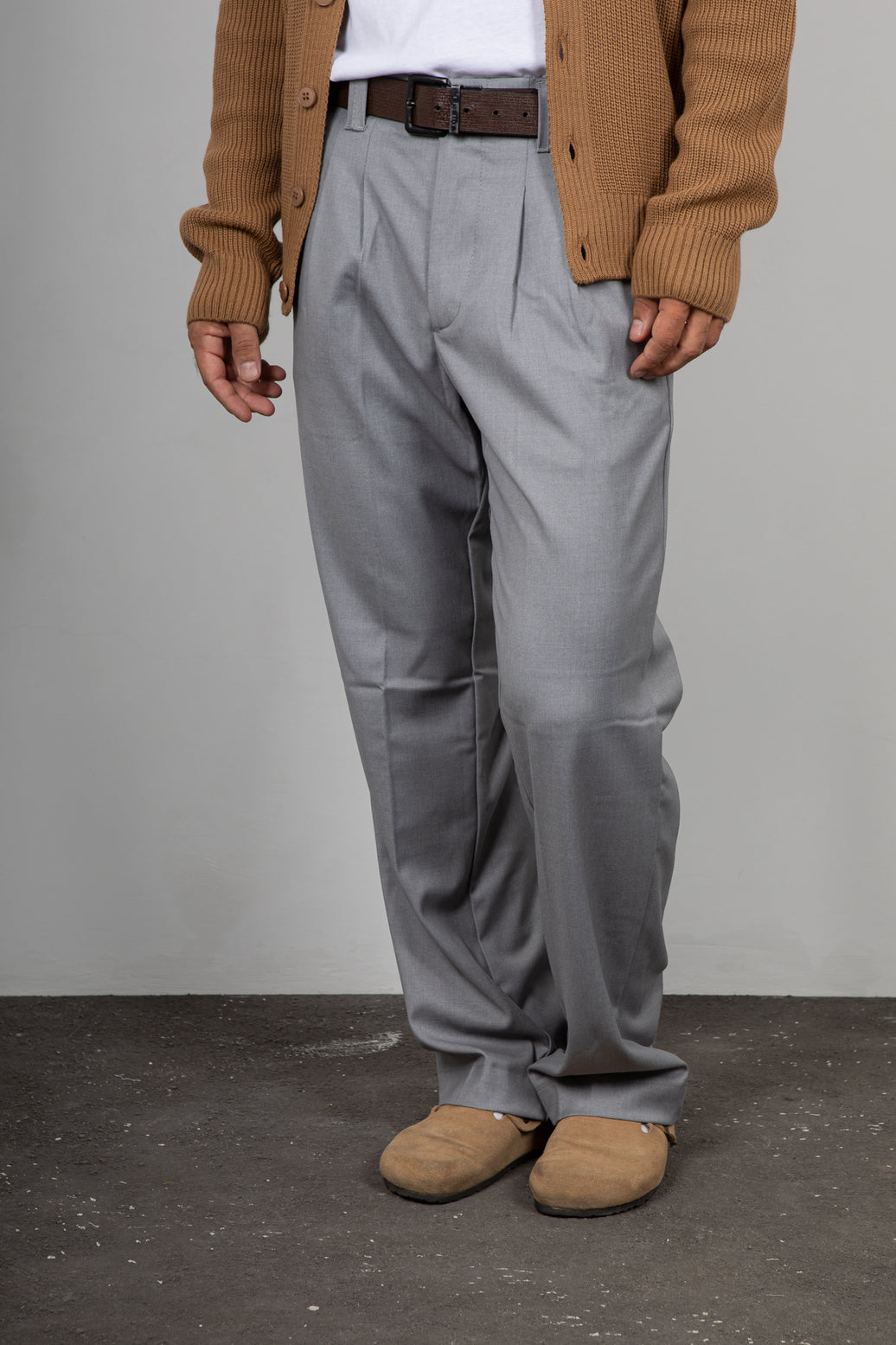 Pantalone palazzo SQUAD - GRIGIO CH BARRA