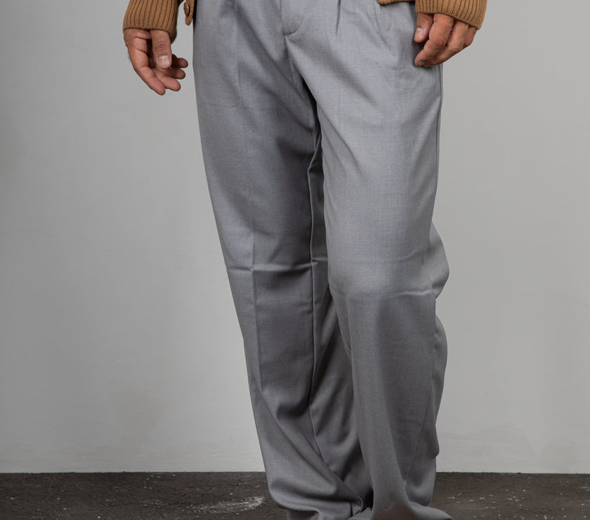 Pantalone palazzo SQUAD - GRIGIO CH BARRA