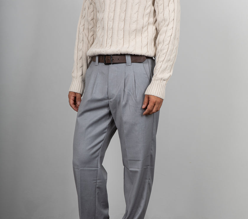 Maglione a trecce TELAMIRA - BURRO MA2050