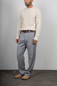 Maglione a trecce TELAMIRA - BURRO MA2050