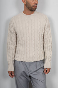 Maglione a trecce TELAMIRA - BURRO MA2050