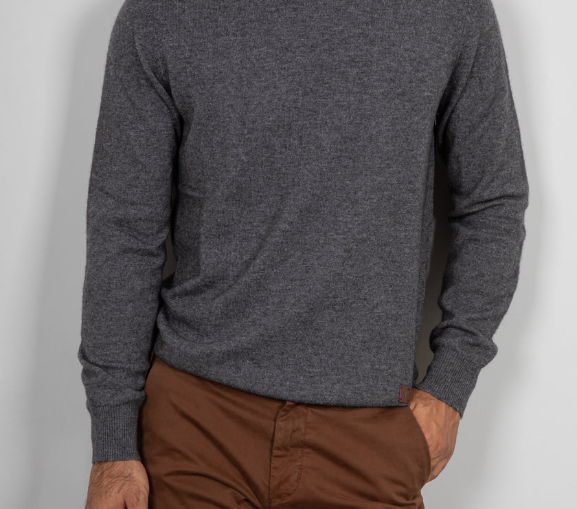 Maglione cashmere GIANNI LUPO - GRIGIO GL383S