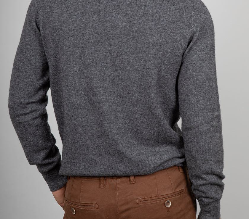 Maglione cashmere GIANNI LUPO - GRIGIO GL383S