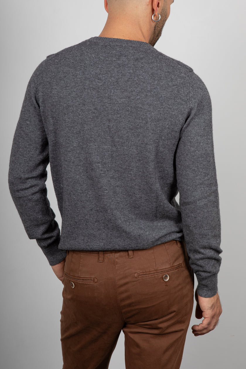 Maglione cashmere GIANNI LUPO - GRIGIO GL383S