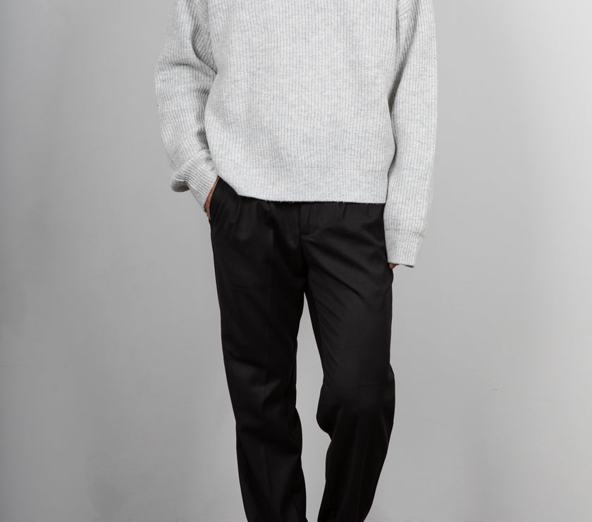 Pantalone palazzo SQUAD - NERO BARRA