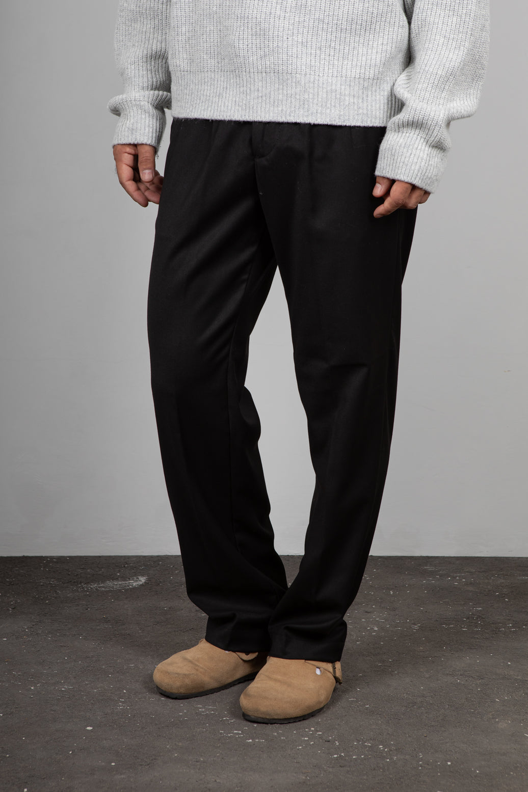 Pantalone palazzo SQUAD - NERO BARRA