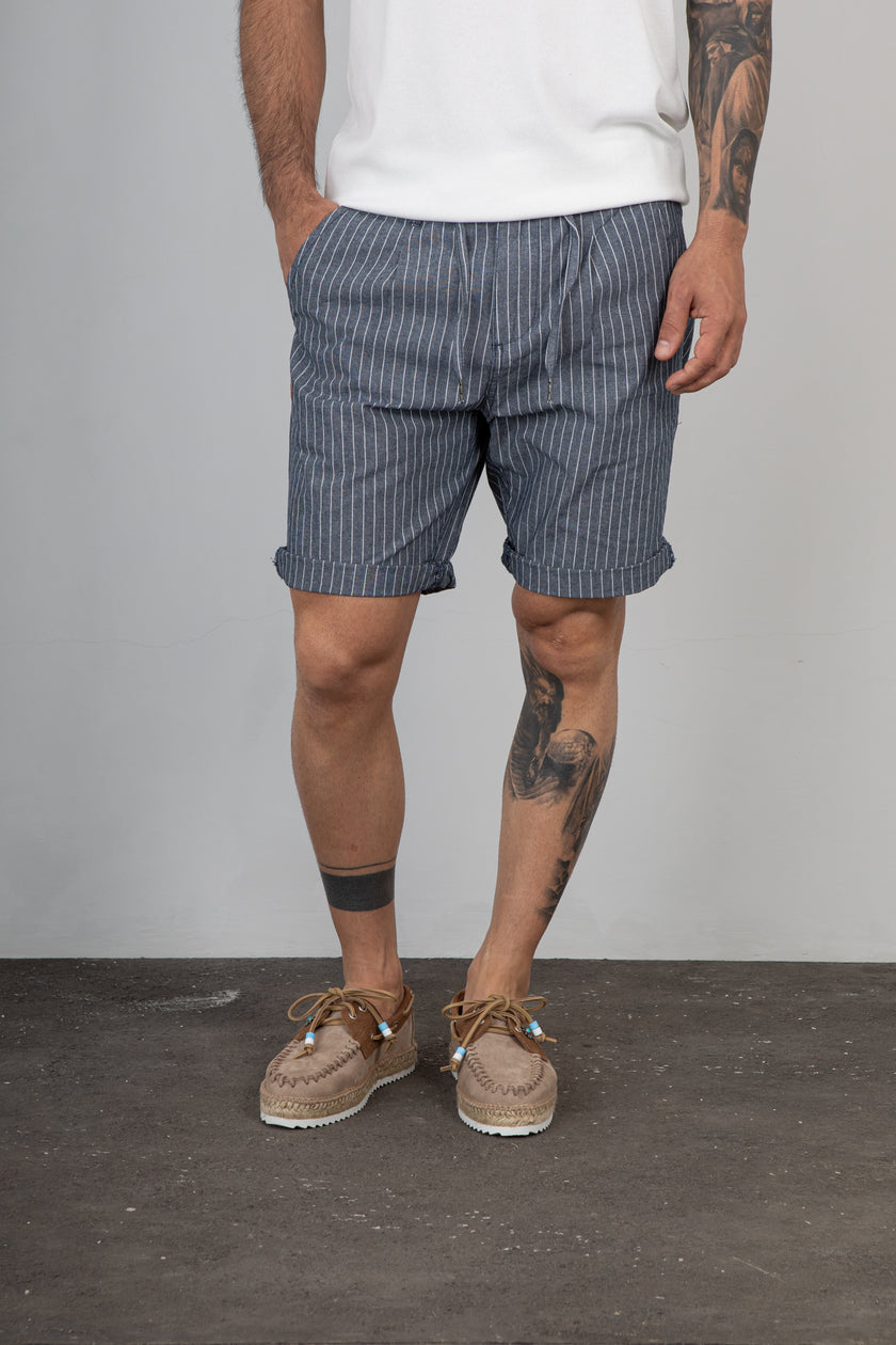 Short gessato TREZ - BENG2 GESSATO BLU