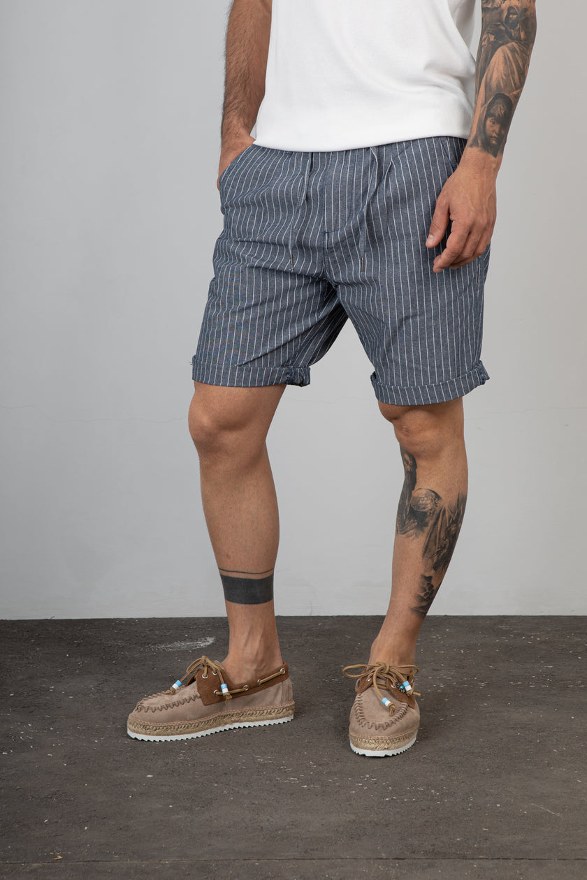 Short gessato TREZ - BENG2 GESSATO BLU