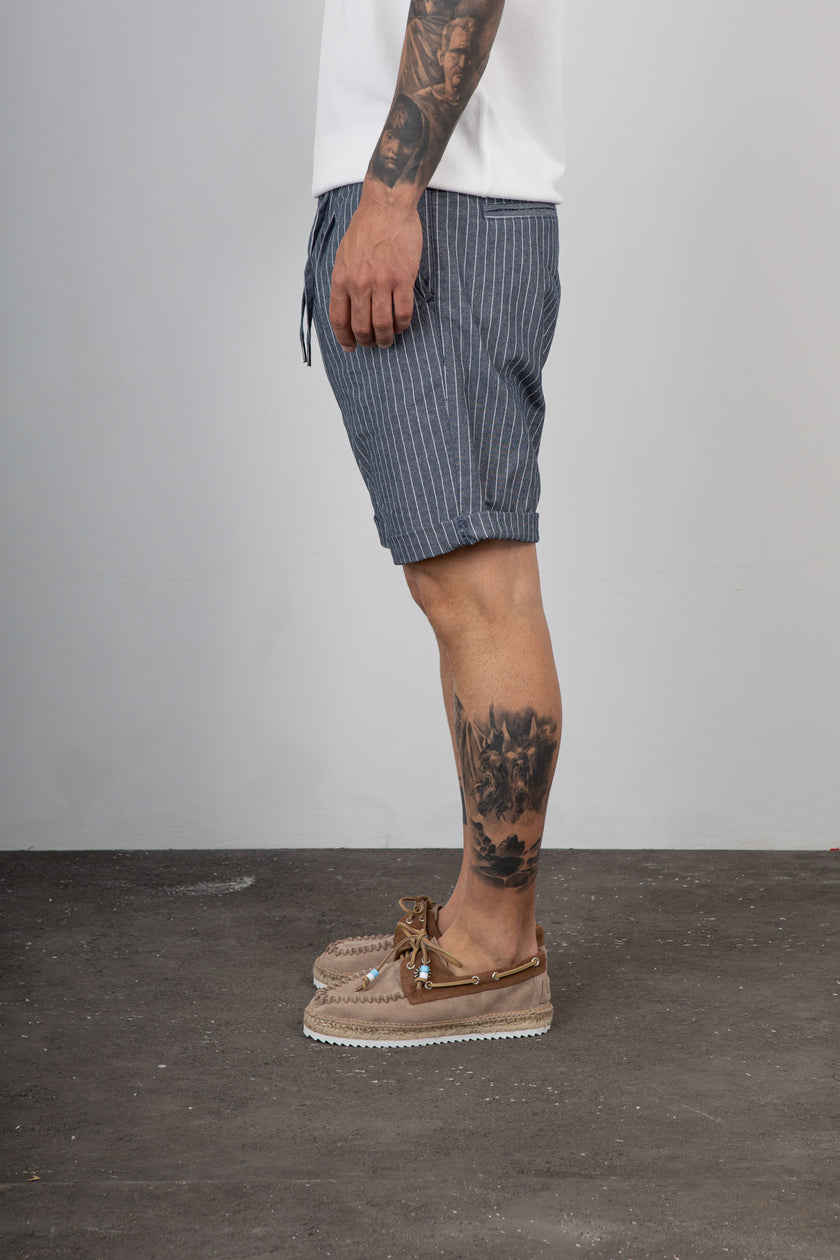 Short gessato TREZ - BENG2 GESSATO BLU