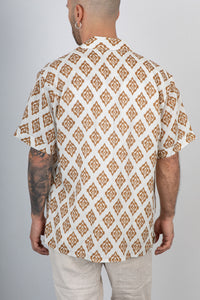 Camicia bowling in lino GIANNI LUPO - GL7839S AVORIO