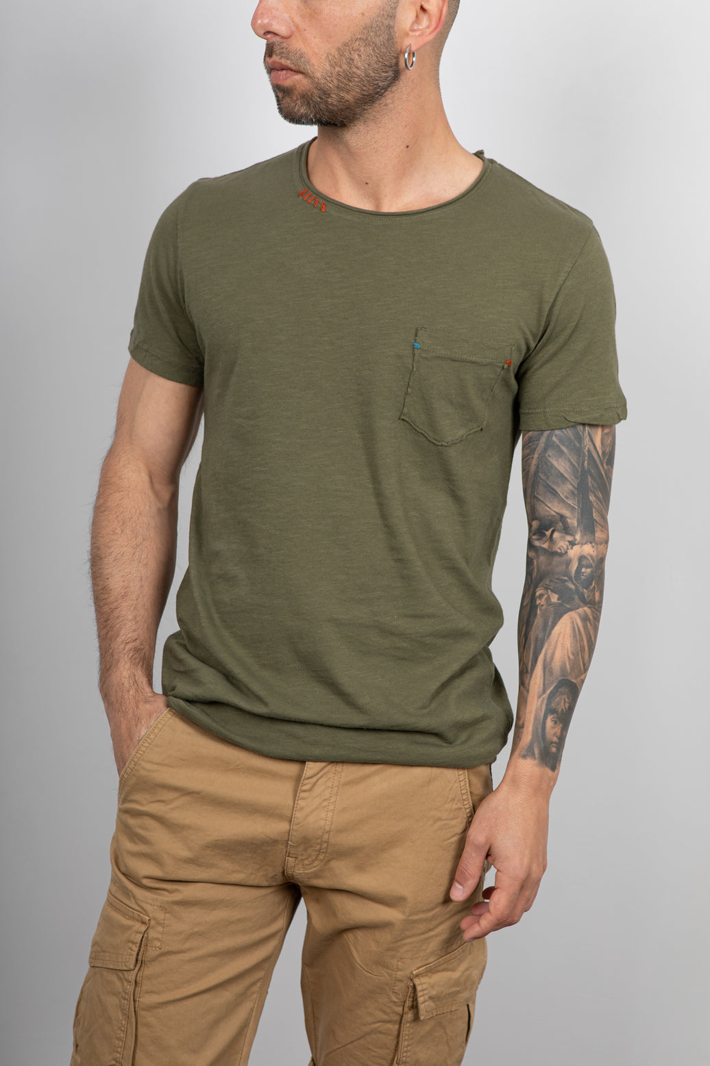 T-shirt TELAMIRA - JTT041 MILITARE