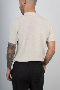 Polo lino TELAMIRA - STM06076 BEIGE