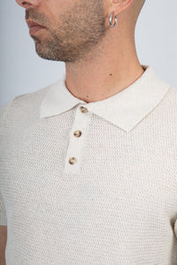 Polo lino TELAMIRA - STM06076 BEIGE