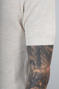 Polo lino TELAMIRA - STM06076 BEIGE