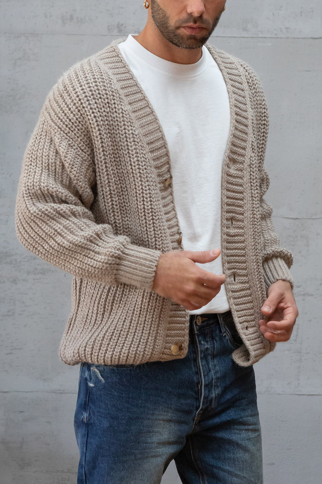 Cardigan GIANNI LUPO - BEIGE BW938