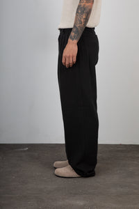 Pantalone palazzo misto lino TELAMIRA - CTP06078 NERO