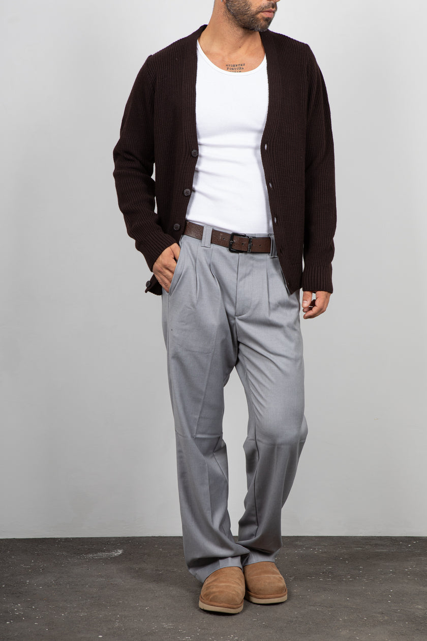 Cardigan costa inglese SQUAD - MORO MA427