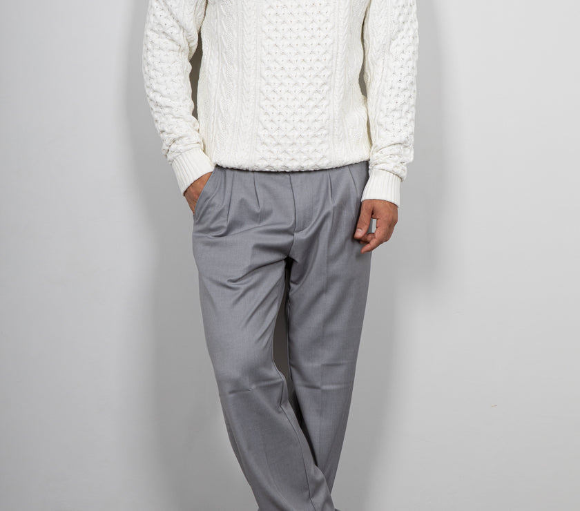 Maglione Fisherman INDICODE - BIANCO 35-380