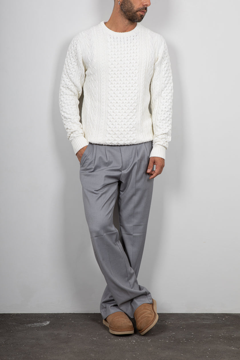 Maglione Fisherman INDICODE - BIANCO 35-380