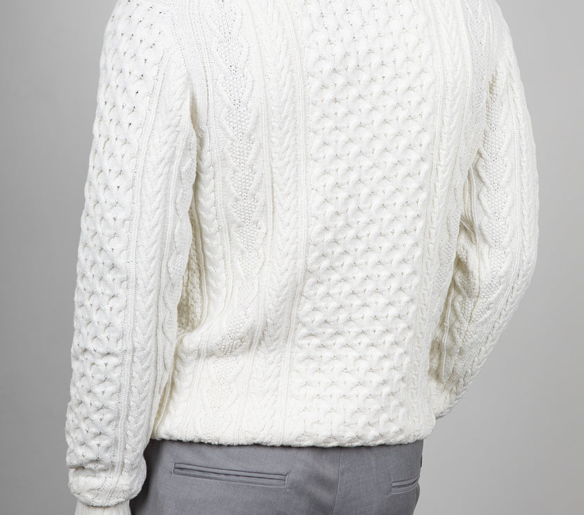 Maglione Fisherman INDICODE - BIANCO 35-380