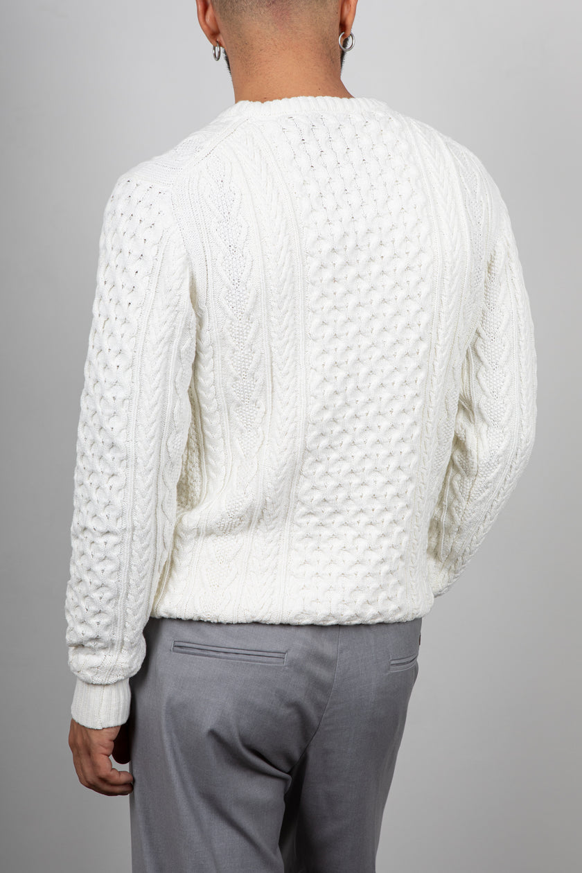 Maglione Fisherman INDICODE - BIANCO 35-380