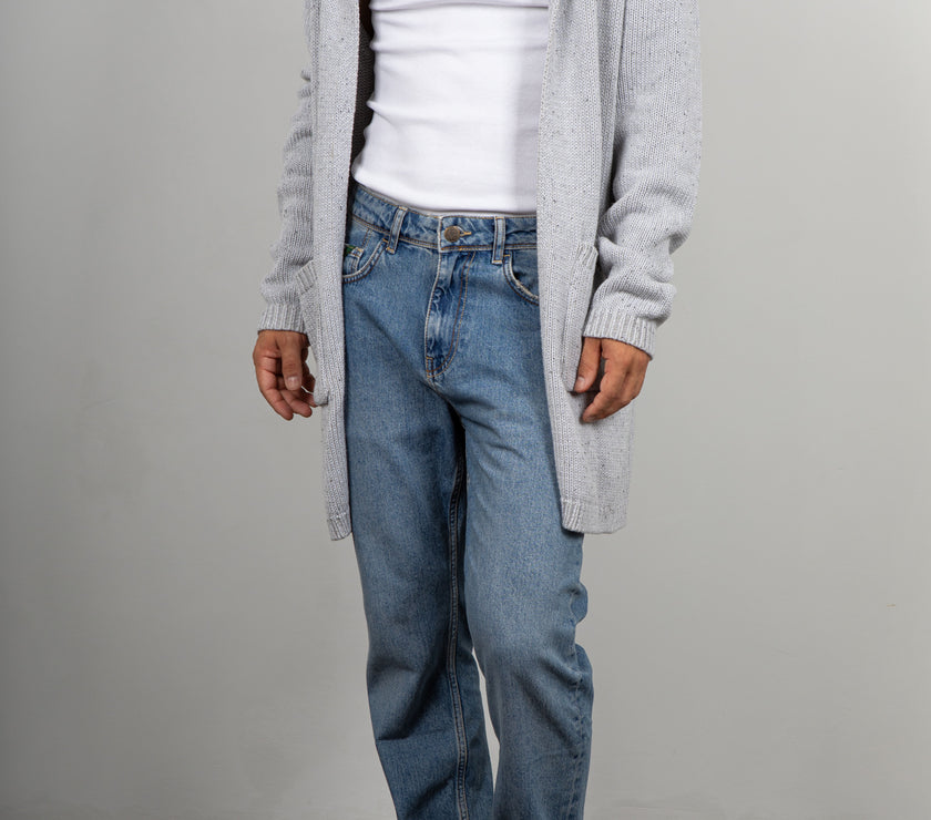 Maxi cardigan INDICODE - LIGHT GREY 35-863