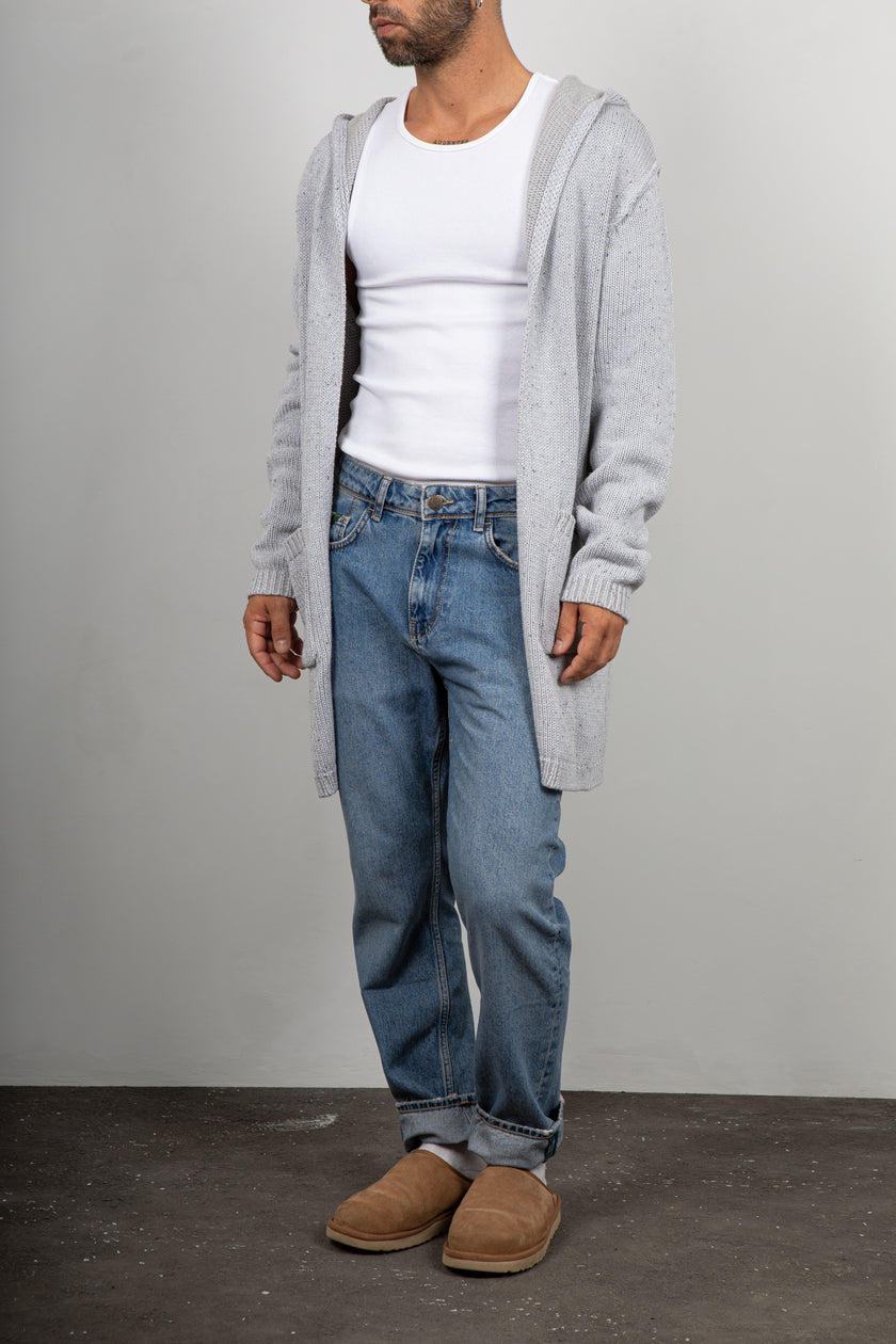 Maxi cardigan INDICODE - LIGHT GREY 35-863